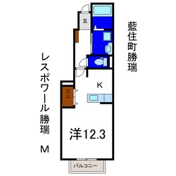 レスポワール勝瑞Ｍの物件間取画像